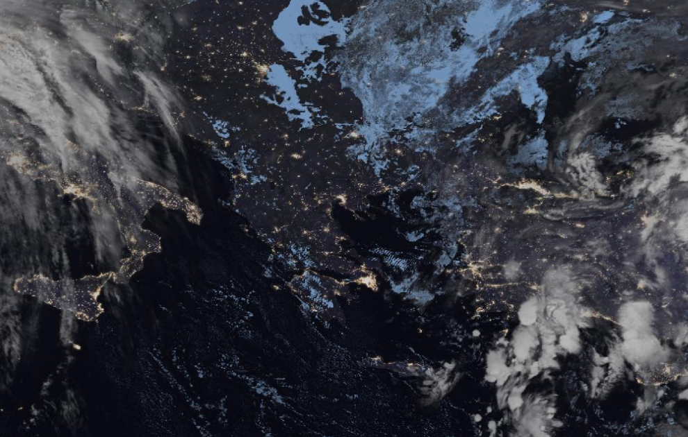 Τελευταία δορυφορική εικόνα νεφοκάλυψης