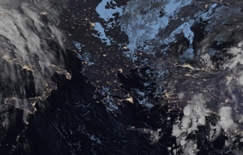 Τελευταία δορυφορική εικόνα νεφοκάλυψης