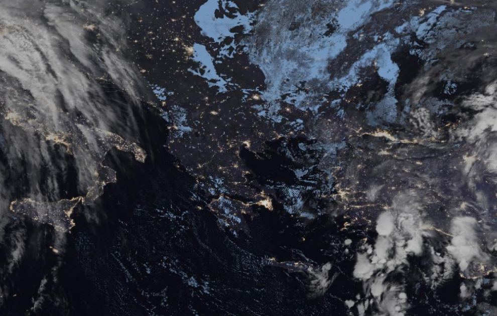 Τελευταία δορυφορική εικόνα νεφοκάλυψης