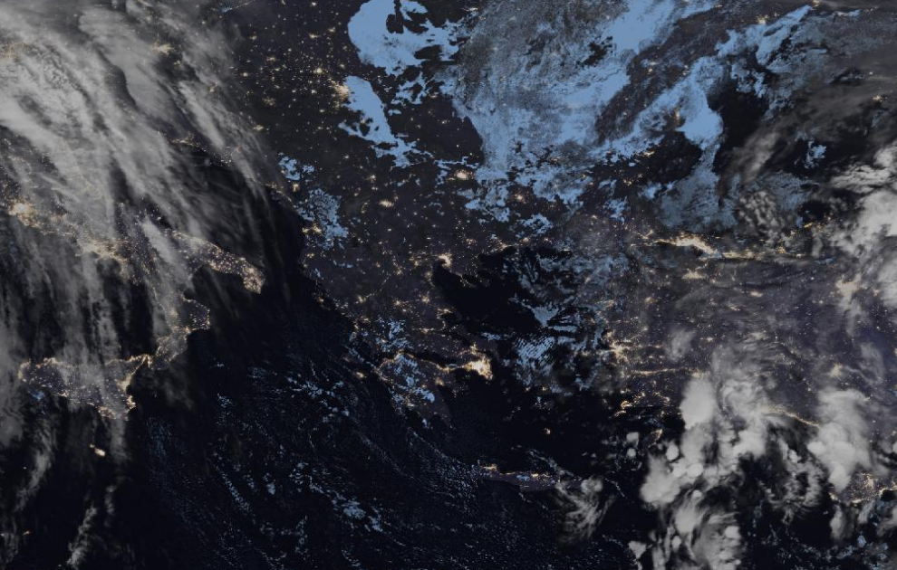 Τελευταία δορυφορική εικόνα νεφοκάλυψης