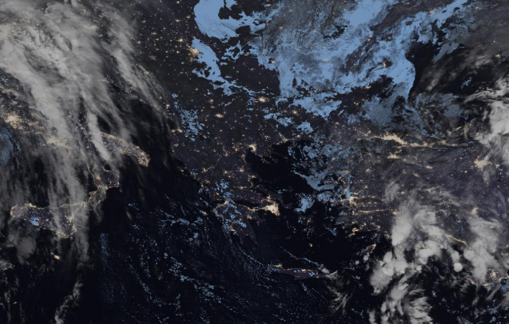 Τελευταία δορυφορική εικόνα νεφοκάλυψης