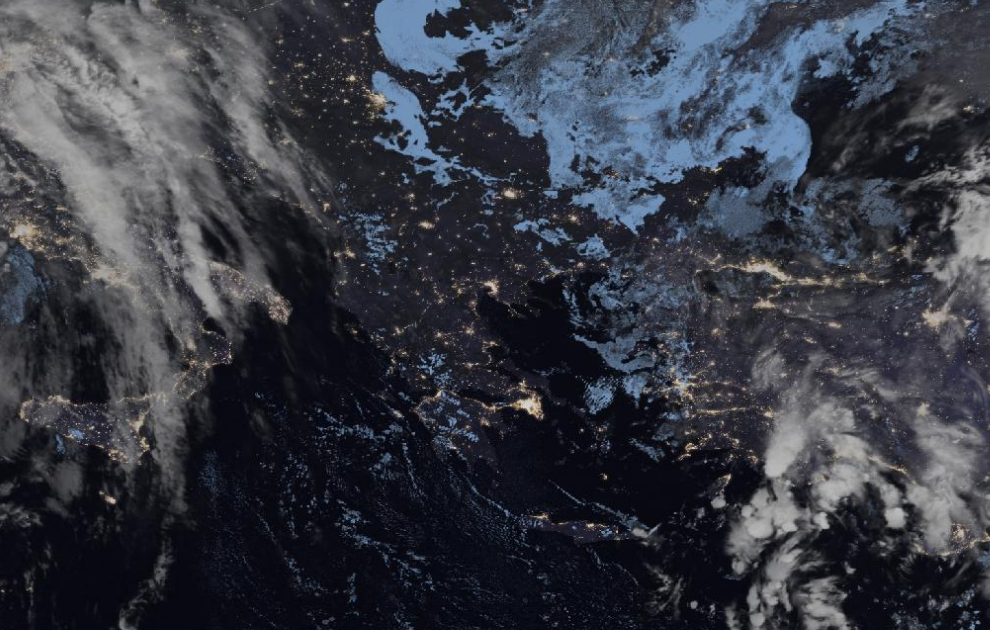 Τελευταία δορυφορική εικόνα νεφοκάλυψης