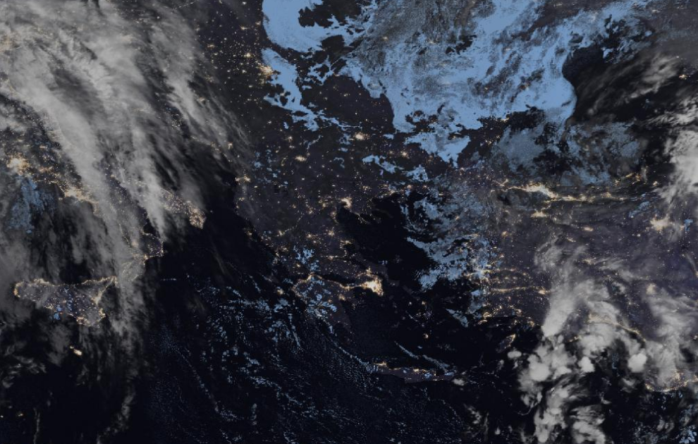 Τελευταία δορυφορική εικόνα νεφοκάλυψης