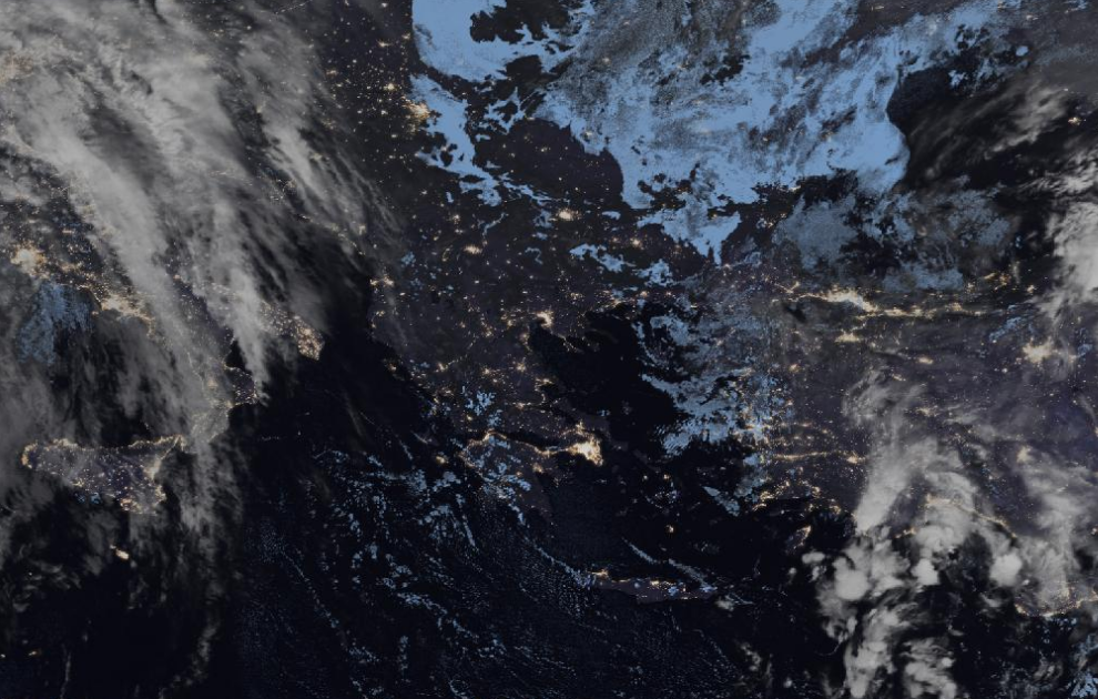 Τελευταία δορυφορική εικόνα νεφοκάλυψης