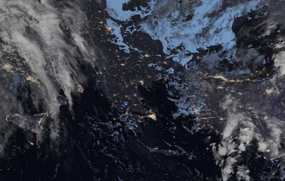 Τελευταία δορυφορική εικόνα νεφοκάλυψης