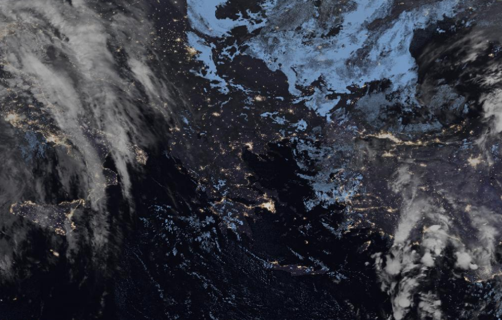 Τελευταία δορυφορική εικόνα νεφοκάλυψης