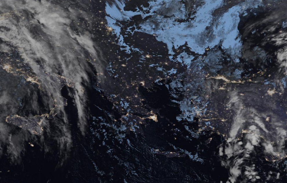 Τελευταία δορυφορική εικόνα νεφοκάλυψης