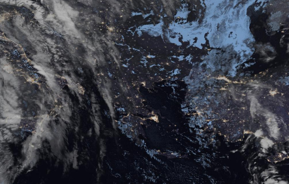 Τελευταία δορυφορική εικόνα νεφοκάλυψης