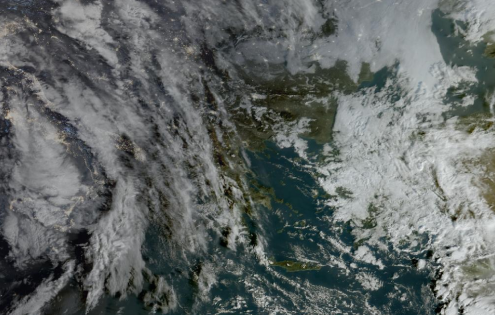 Τελευταία δορυφορική εικόνα νεφοκάλυψης