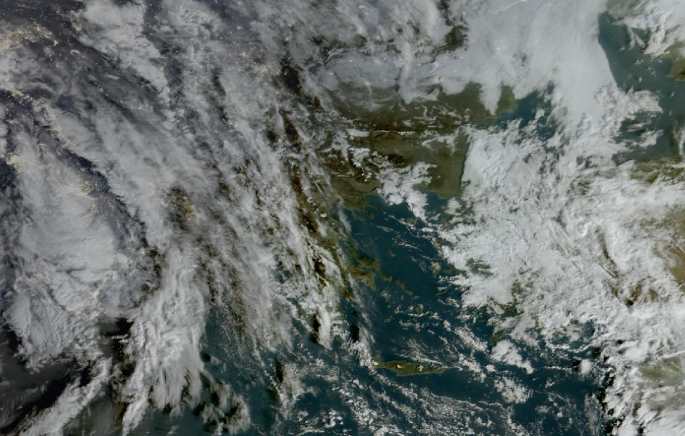 Τελευταία δορυφορική εικόνα νεφοκάλυψης