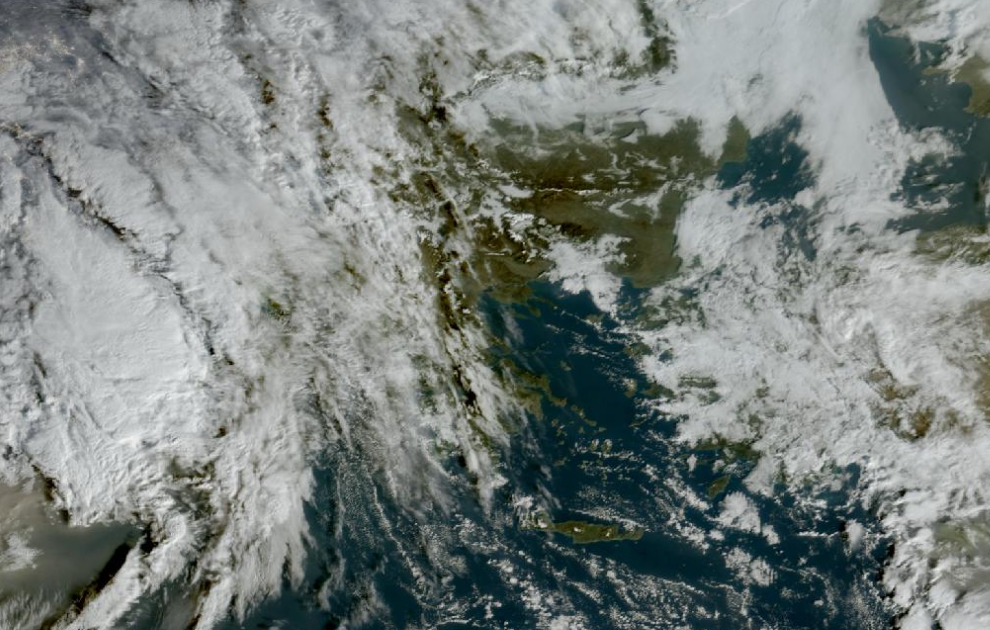 Τελευταία δορυφορική εικόνα νεφοκάλυψης