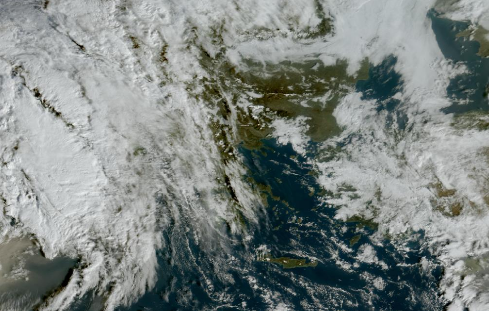 Τελευταία δορυφορική εικόνα νεφοκάλυψης