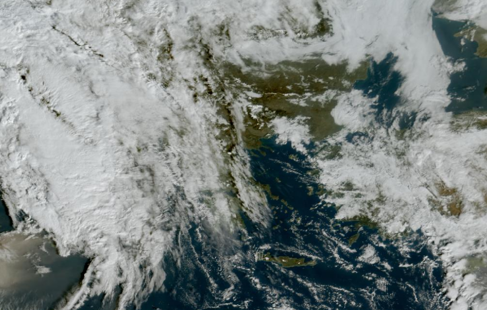 Τελευταία δορυφορική εικόνα νεφοκάλυψης