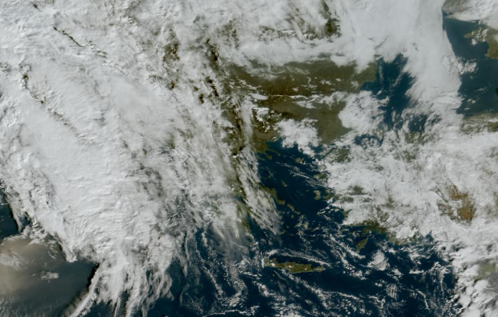 Τελευταία δορυφορική εικόνα νεφοκάλυψης