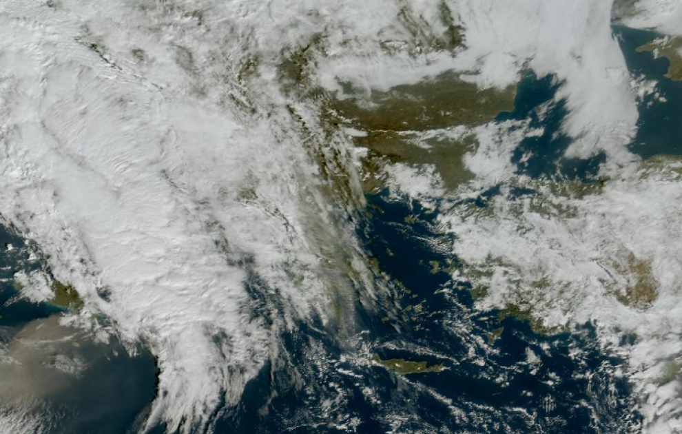 Τελευταία δορυφορική εικόνα νεφοκάλυψης