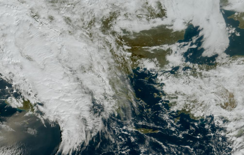 Τελευταία δορυφορική εικόνα νεφοκάλυψης