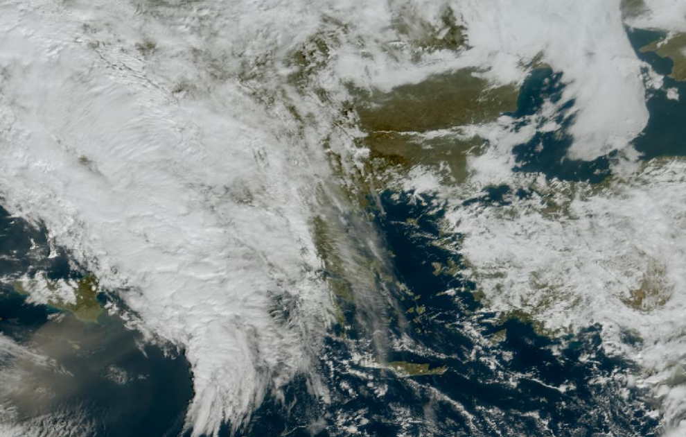 Τελευταία δορυφορική εικόνα νεφοκάλυψης