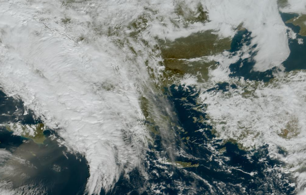 Τελευταία δορυφορική εικόνα νεφοκάλυψης