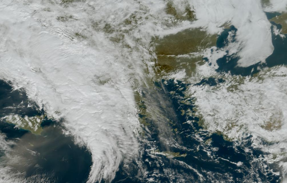 Τελευταία δορυφορική εικόνα νεφοκάλυψης