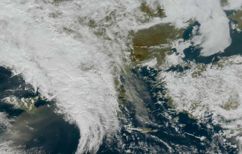 Τελευταία δορυφορική εικόνα νεφοκάλυψης