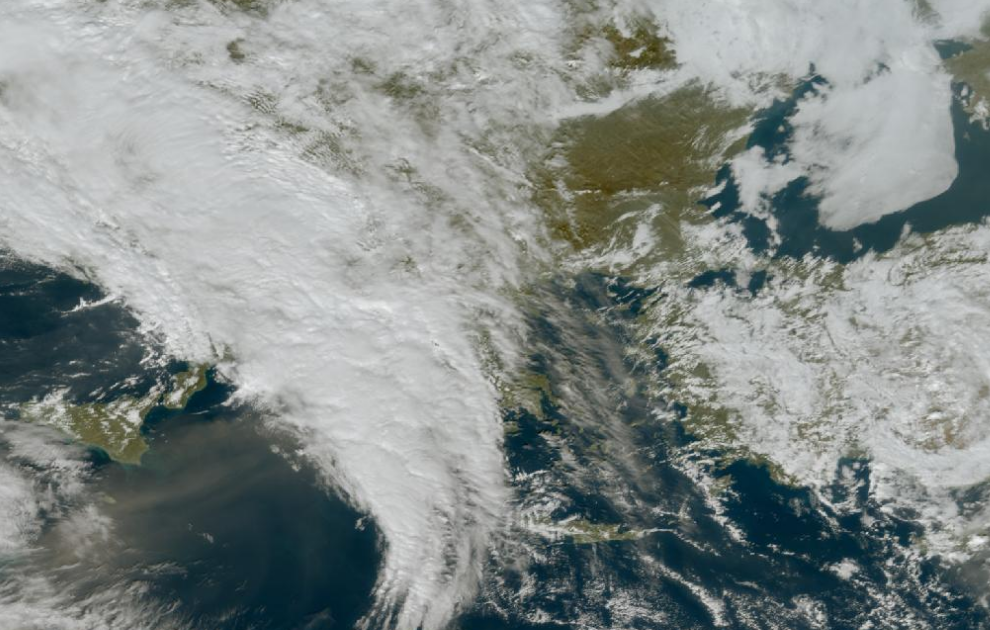 Τελευταία δορυφορική εικόνα νεφοκάλυψης