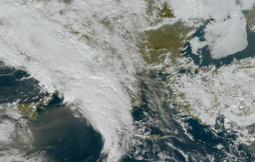 Τελευταία δορυφορική εικόνα νεφοκάλυψης