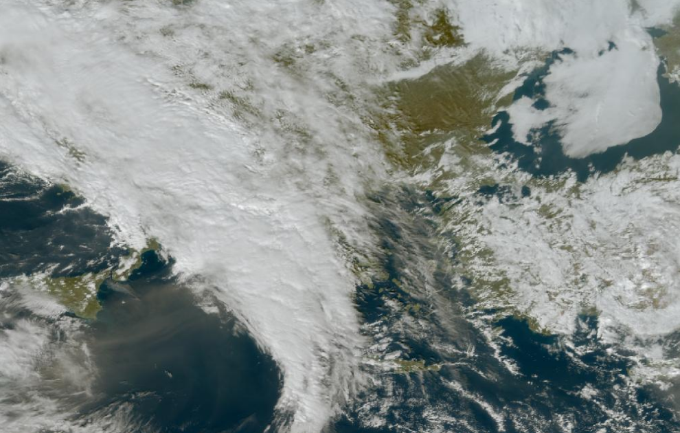 Τελευταία δορυφορική εικόνα νεφοκάλυψης