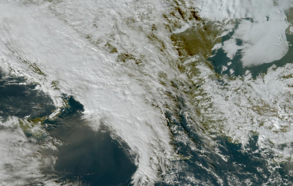 Τελευταία δορυφορική εικόνα νεφοκάλυψης