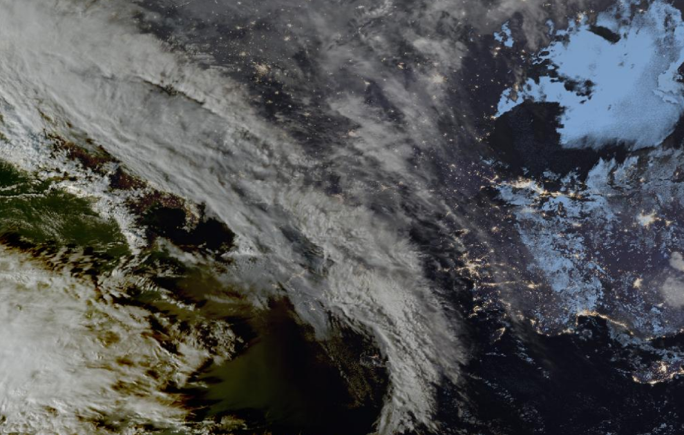 Τελευταία δορυφορική εικόνα νεφοκάλυψης