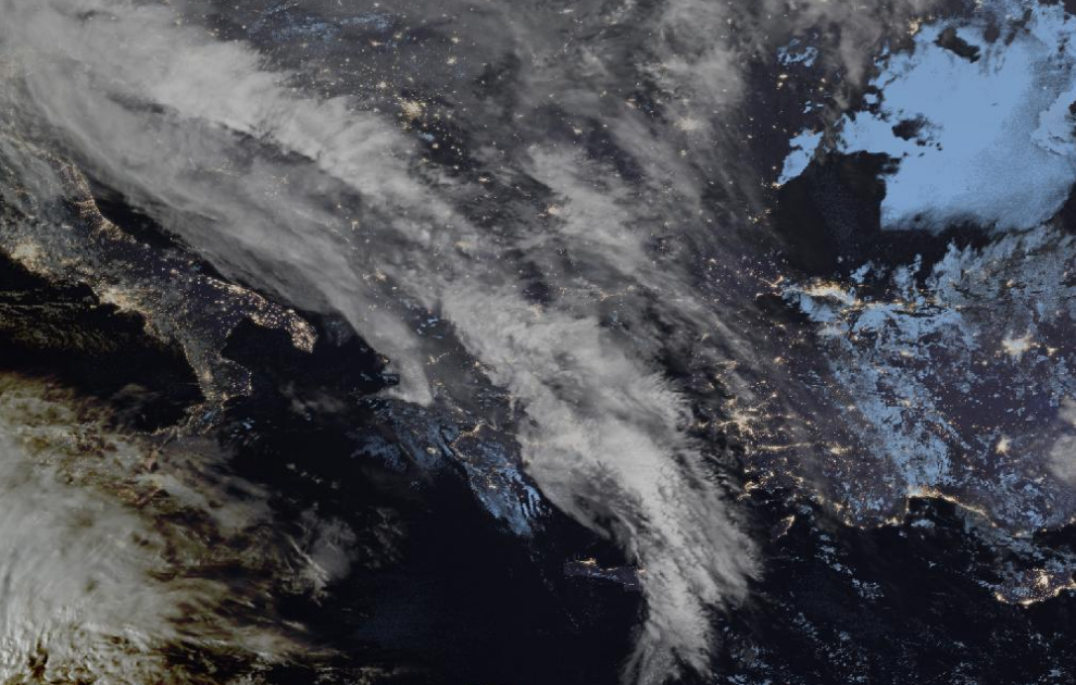 Τελευταία δορυφορική εικόνα νεφοκάλυψης