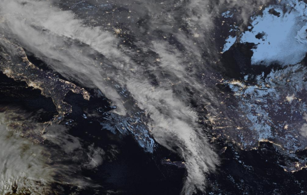 Τελευταία δορυφορική εικόνα νεφοκάλυψης