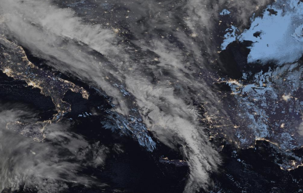 Τελευταία δορυφορική εικόνα νεφοκάλυψης