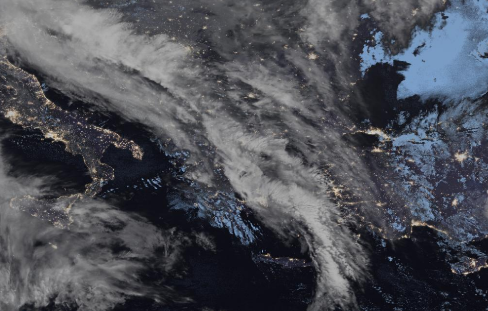 Τελευταία δορυφορική εικόνα νεφοκάλυψης