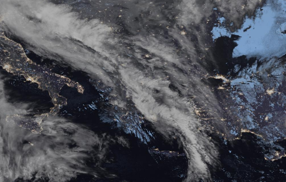 Τελευταία δορυφορική εικόνα νεφοκάλυψης