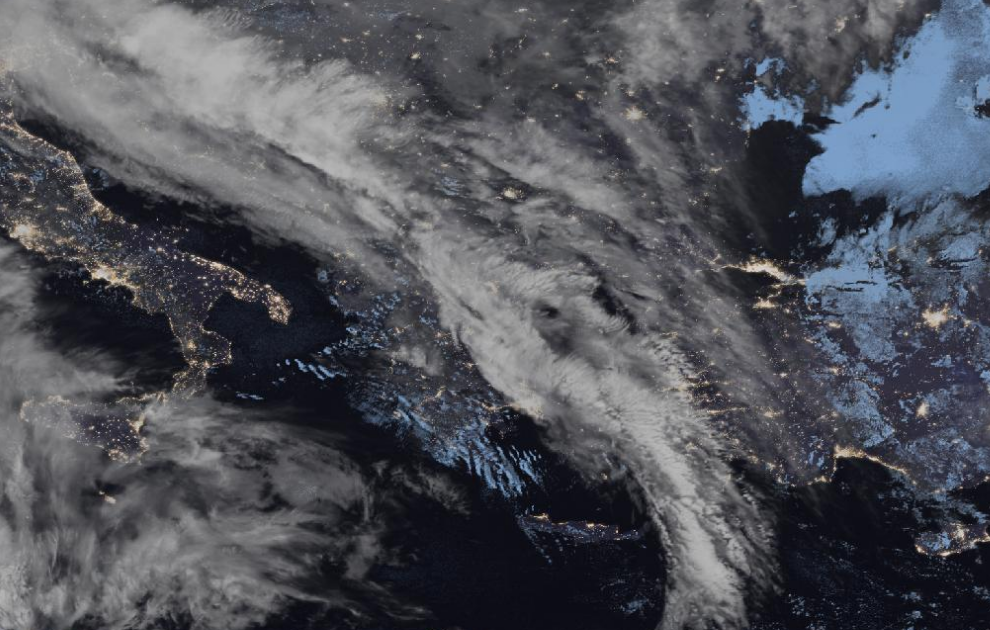 Τελευταία δορυφορική εικόνα νεφοκάλυψης