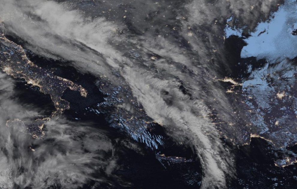 Τελευταία δορυφορική εικόνα νεφοκάλυψης