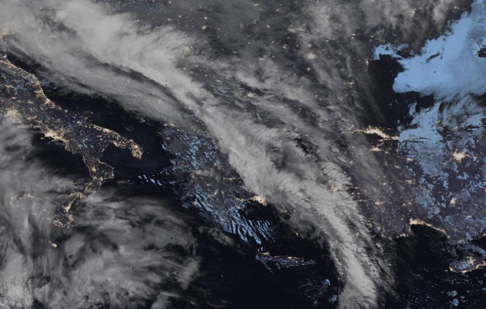 Τελευταία δορυφορική εικόνα νεφοκάλυψης