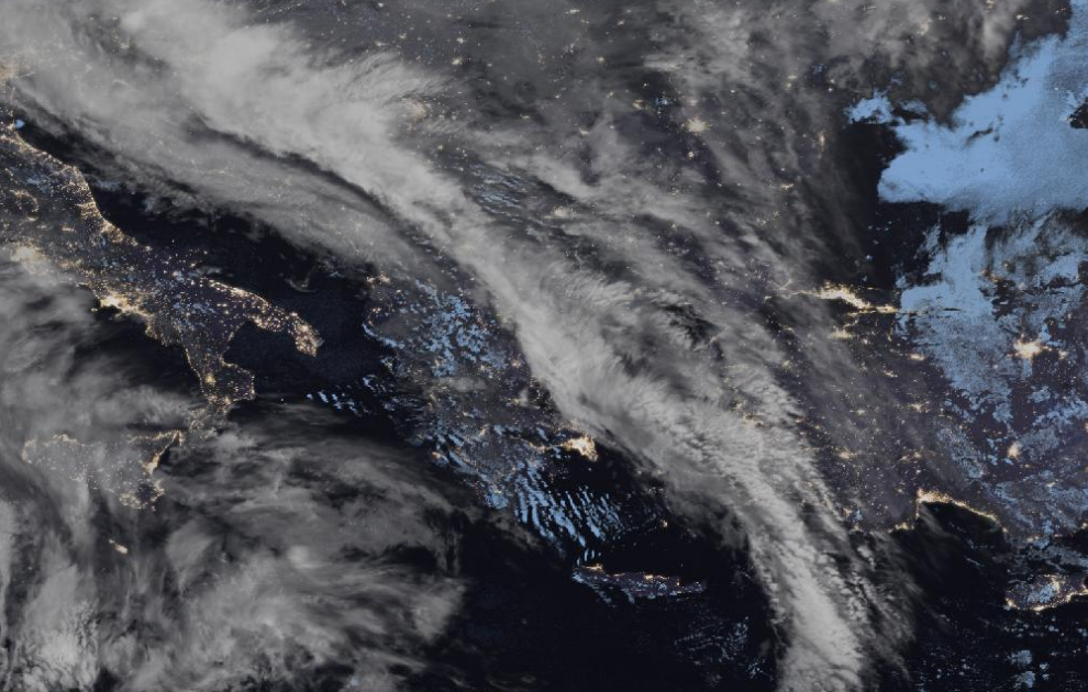 Τελευταία δορυφορική εικόνα νεφοκάλυψης