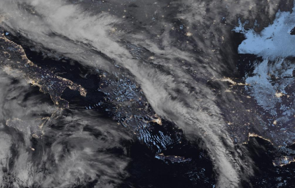 Τελευταία δορυφορική εικόνα νεφοκάλυψης