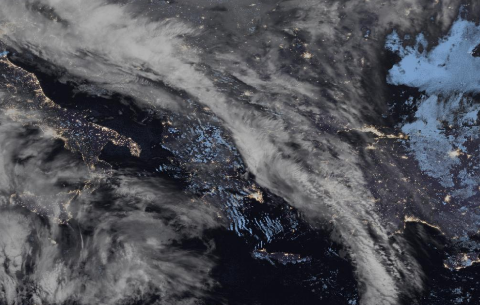 Τελευταία δορυφορική εικόνα νεφοκάλυψης