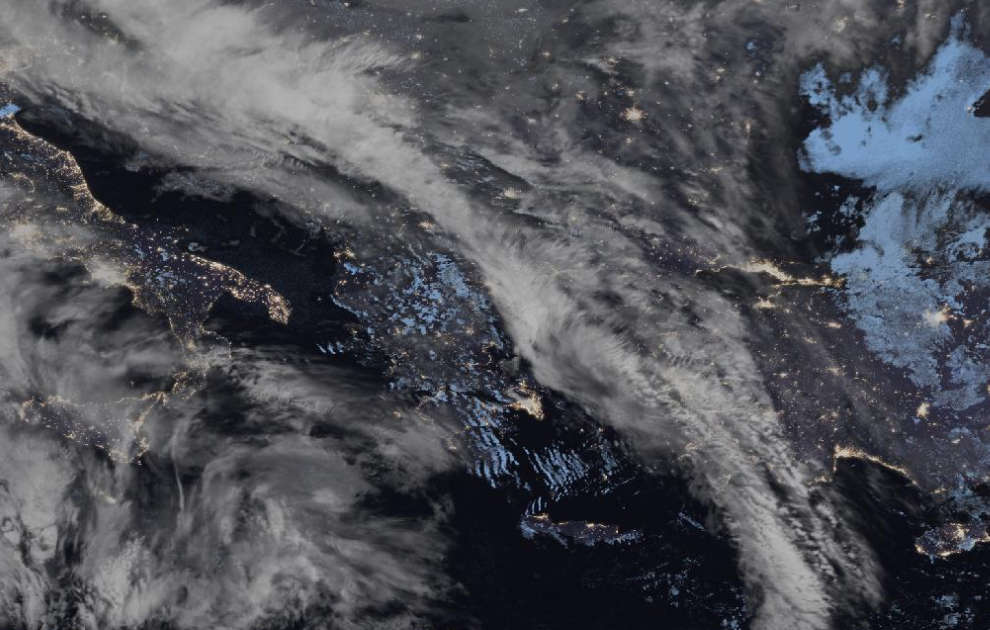 Τελευταία δορυφορική εικόνα νεφοκάλυψης