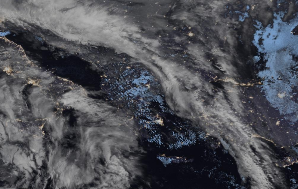 Τελευταία δορυφορική εικόνα νεφοκάλυψης