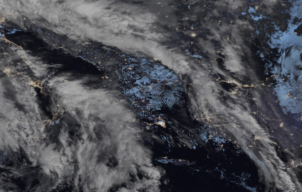 Τελευταία δορυφορική εικόνα νεφοκάλυψης