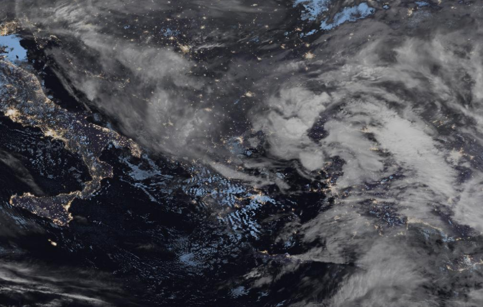 Τελευταία δορυφορική εικόνα νεφοκάλυψης