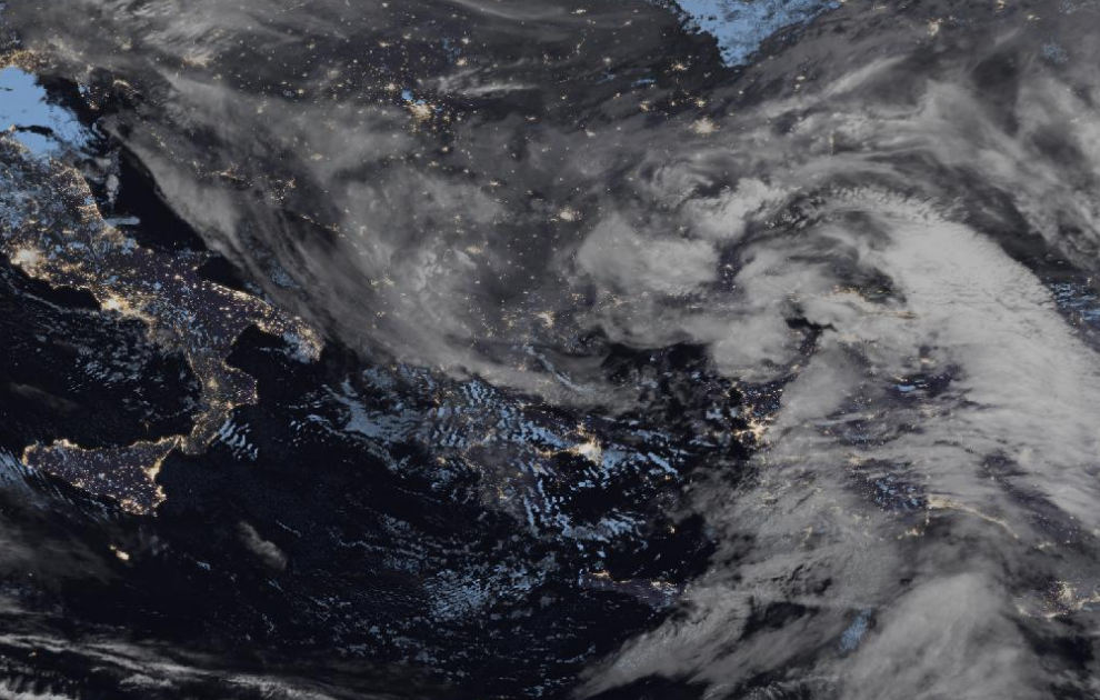 Τελευταία δορυφορική εικόνα νεφοκάλυψης