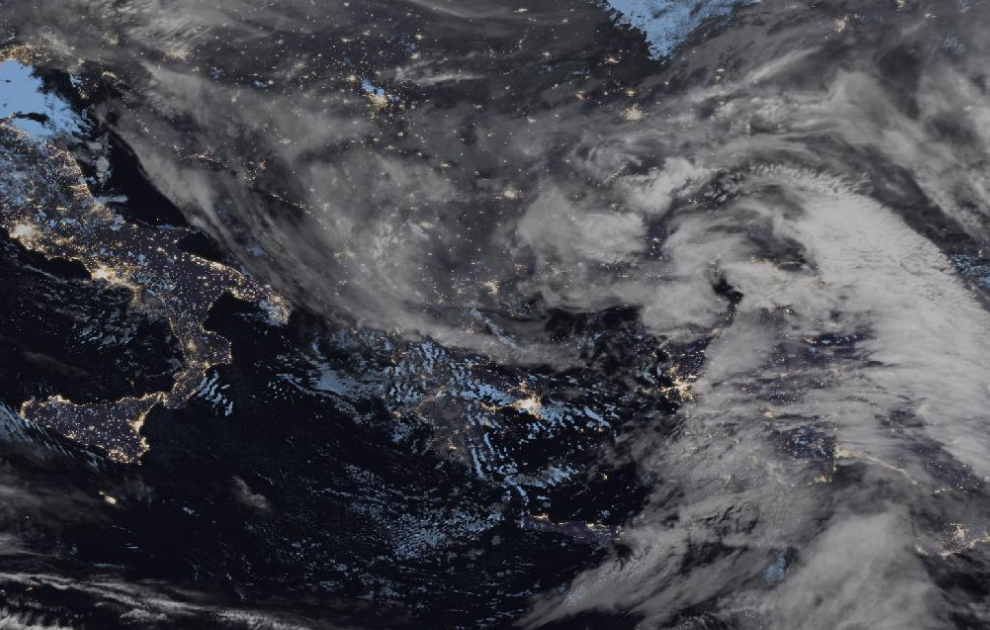 Τελευταία δορυφορική εικόνα νεφοκάλυψης