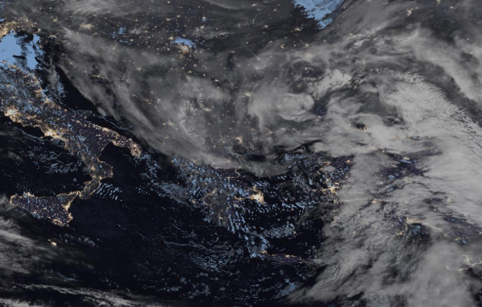 Τελευταία δορυφορική εικόνα νεφοκάλυψης