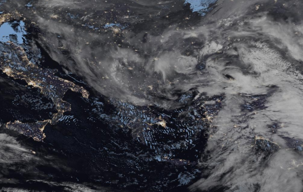 Τελευταία δορυφορική εικόνα νεφοκάλυψης