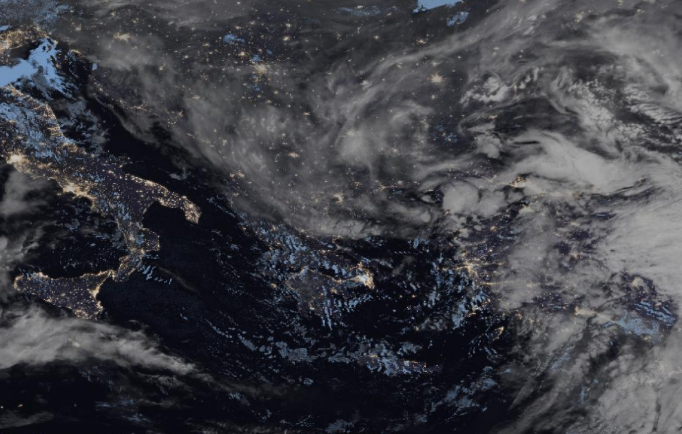 Τελευταία δορυφορική εικόνα νεφοκάλυψης