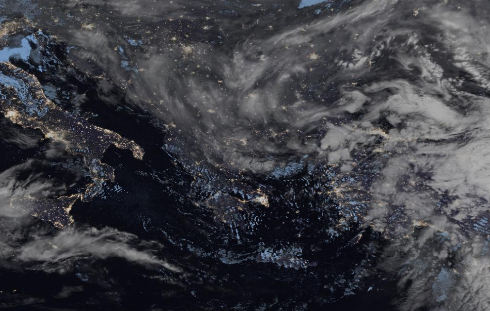 Τελευταία δορυφορική εικόνα νεφοκάλυψης